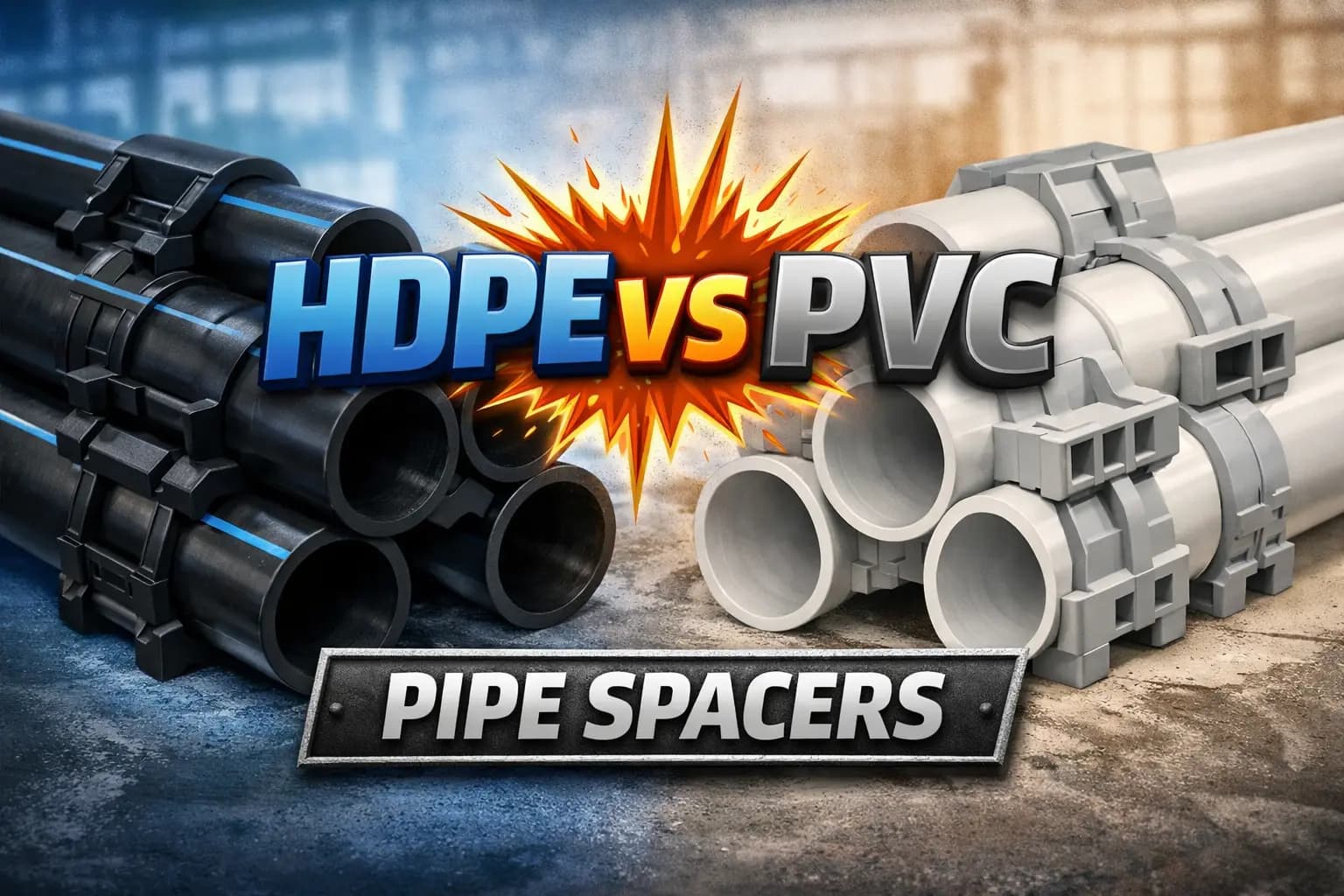 HDPE vs PVC Pipe Spacers: Which One Should You Choose?